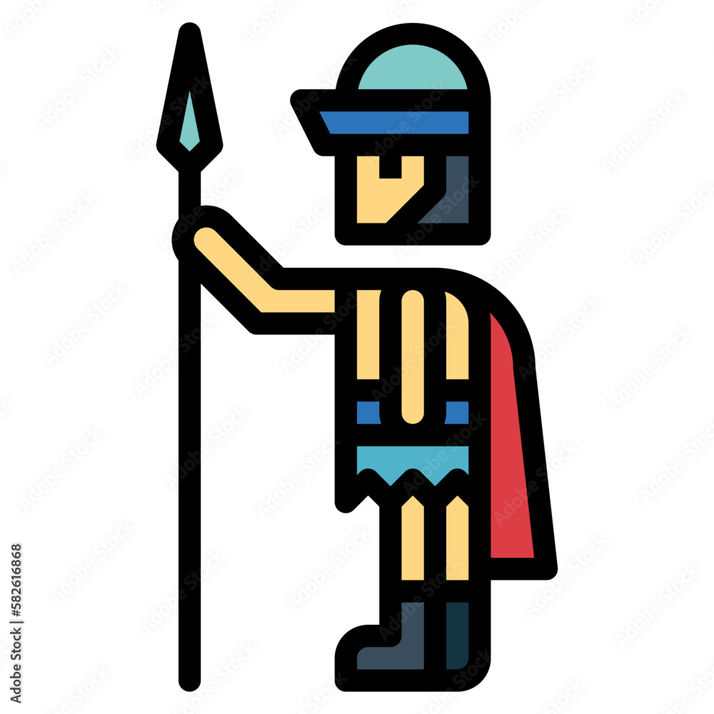 warrior filled outline icon style warrior filled outline icon style