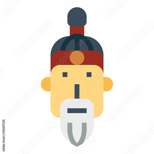 warrior flat icon style