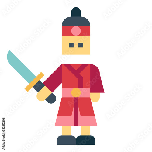 warrior flat icon style