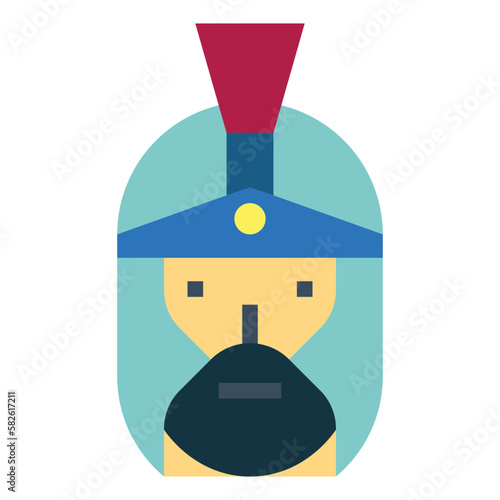 warrior flat icon style