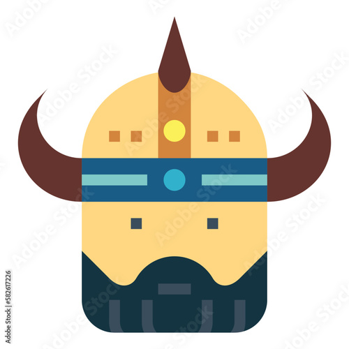 warrior flat icon style