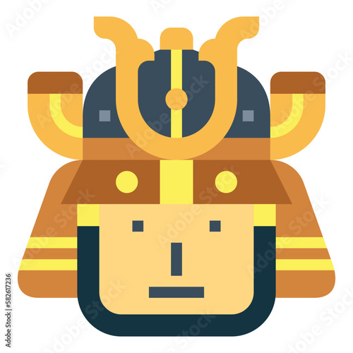 warrior flat icon style