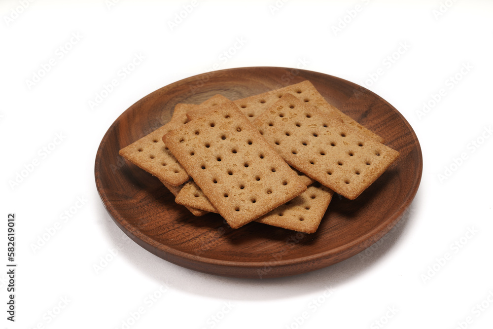 A stack of coffee flavored crackers A stack of coffee flavored crackers