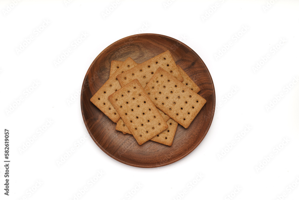 A stack of coffee flavored crackers A stack of coffee flavored crackers