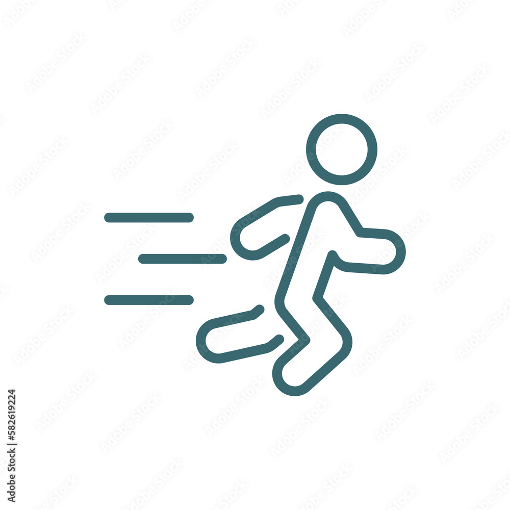 man running icon. Thin line man running icon from behavior and action collection. Outline vector isolated on white background. Editable man running symbol can be used web and mobile man running icon. Thin line man running icon from behavior and action collection. Outline vector isolated on white background. Editable man running symbol can be used web and mobile