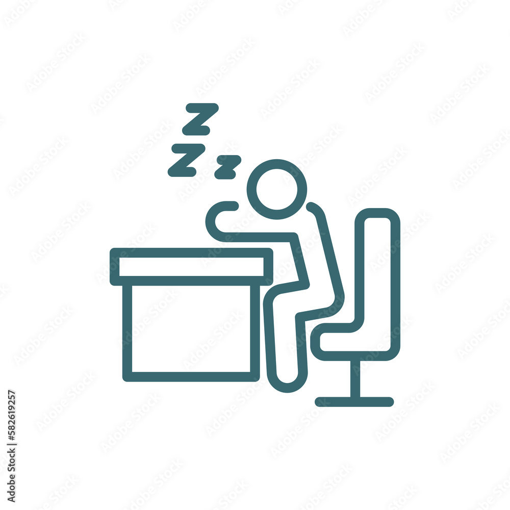 man snoozing icon. Thin line man snoozing icon from behavior and action collection. Outline vector isolated on white background. Editable man snoozing symbol can be used web and mobile man snoozing icon. Thin line man snoozing icon from behavior and action collection. Outline vector isolated on white background. Editable man snoozing symbol can be used web and mobile