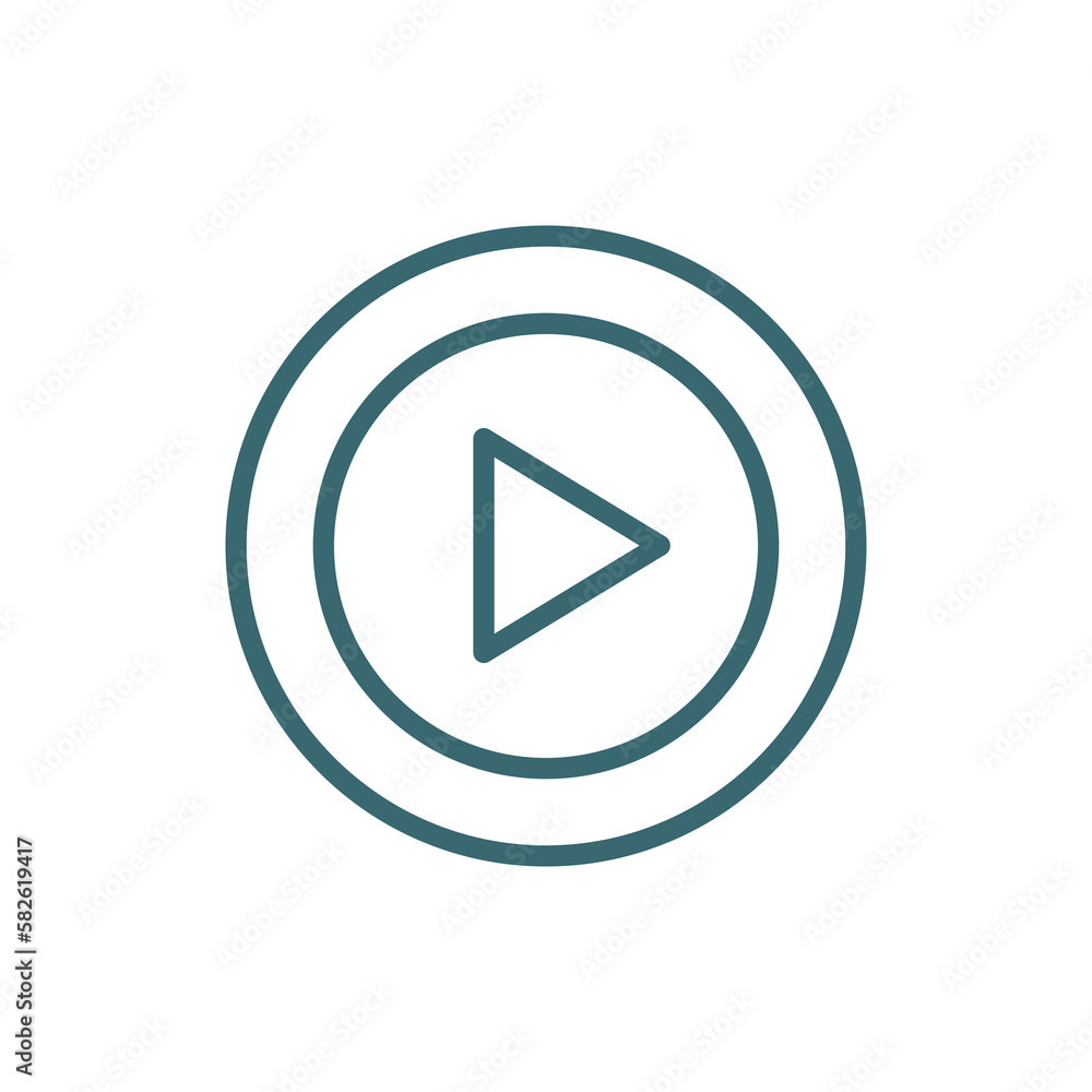 big play button icon. Thin line big play button icon from cinema and theater collection. Outline vector isolated on white background. Editable big play button symbol can be used web and mobile big play button icon. Thin line big play button icon from cinema and theater collection. Outline vector isolated on white background. Editable big play button symbol can be used web and mobile