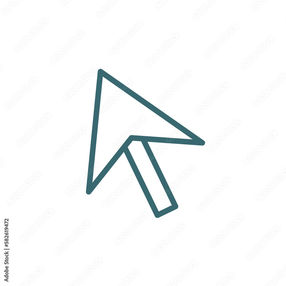 mouse pointer icon. Thin line mouse pointer icon from hardware and equipment collection. Outline vector isolated on white background. Editable mouse pointer symbol can be used web and mobile mouse pointer icon. Thin line mouse pointer icon from hardware and equipment collection. Outline vector isolated on white background. Editable mouse pointer symbol can be used web and mobile
