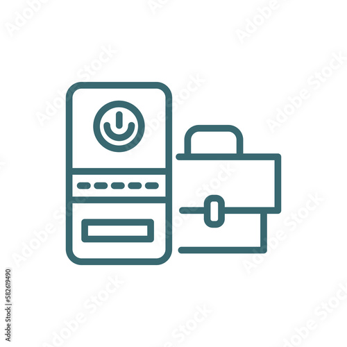 device manager icon. Thin line device manager icon from hardware and equipment collection. Outline vector isolated on white background. Editable device manager symbol can be used web and mobile