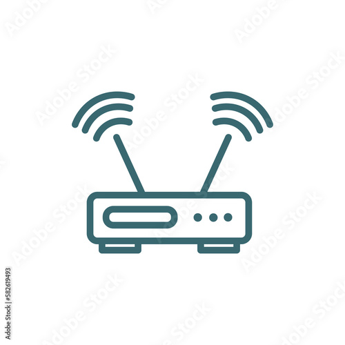 hardware hotspot icon. Thin line hardware hotspot icon from hardware and equipment collection. Outline vector isolated on white background. Editable hardware hotspot symbol can be used web and mobile