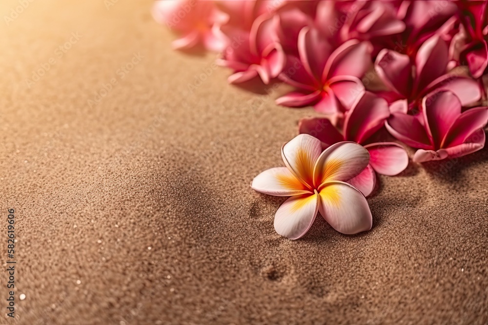 fragipani flower summer season, with generative ai fragipani flower summer season, with generative ai