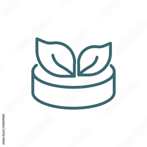 vegetarian icon. Thin line vegetarian icon from hotel and restaurant collection. Outline vector isolated on white background. Editable vegetarian symbol can be used web and mobile