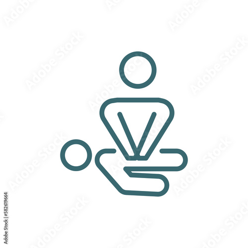 cpr icon. Thin line cpr icon from humans and behavior collection. Outline vector isolated on white background. Editable cpr symbol can be used web and mobile