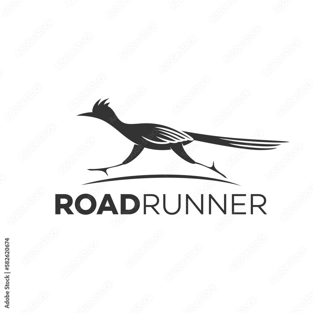 Obraz premium Modern road running logo. Vector illustration.