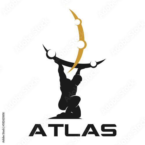 Modern Atlas logo. Vector illustration.