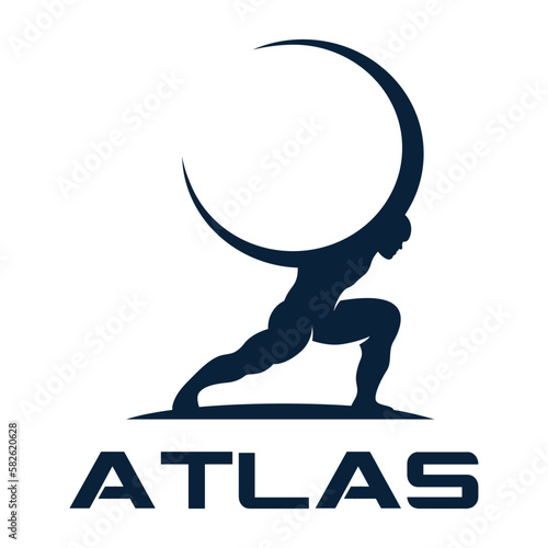 Modern Atlas logo. Vector illustration. photo