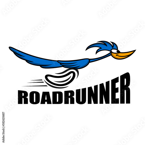 Modern road running logo. Vector illustration. photo