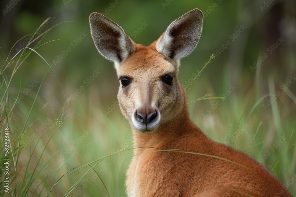 Brisbane, Queensland's Red Kangaroo. Generative AI Brisbane, Queensland's Red Kangaroo. Generative AI