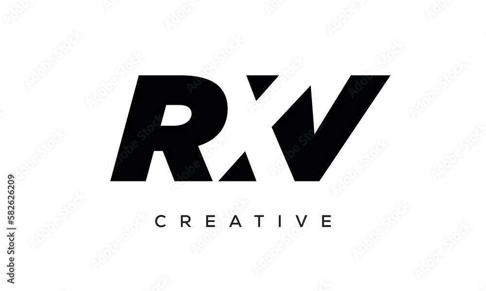 RXV letters negative space logo design. creative typography monogram vector RXV letters negative space logo design. creative typography monogram vector