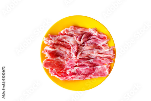 Pork Loin with beautiful fat lines Kobe Beef Shabu