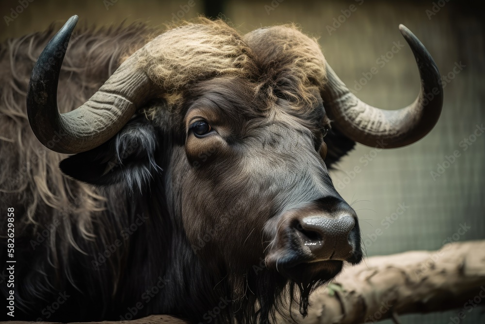 The zoo's mutant buffalo. Generative AI The zoo's mutant buffalo. Generative AI
