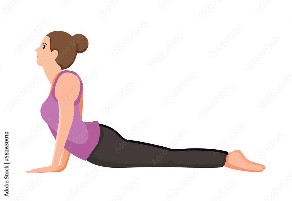 young woman doing yoga poses illustration young woman doing yoga poses illustration