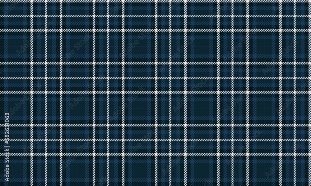 Plaid pattern in navy blue and white.Vector illustration. Plaid pattern in navy blue and white.Vector illustration.