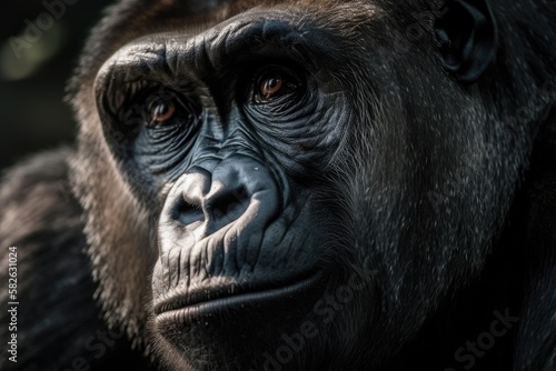 Gorillas reside in zoos. Generative AI © AkuAku
