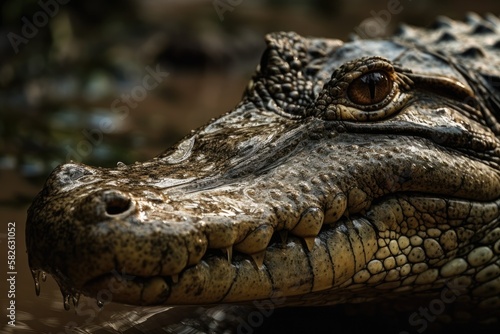 crocodile. Generative AI © AkuAku