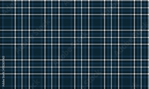Plaid pattern in navy blue and white.Vector illustration.