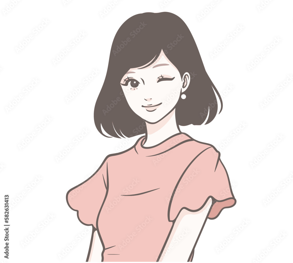 女性のイラスト素材 女性のイラスト素材