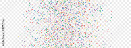 Multicolored Polka Background Transparent Vector. Confetti Carnaval Texture. Rainbow Flying. Bright Dot Decor. Circle Shrovetide Illustration.