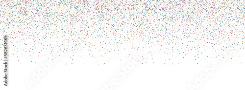 Rainbow Dot Background White Vector. Confetti Graphic Frame. Colorful Party. Bright Geometric Banner. Circle Shrovetide Illustration.