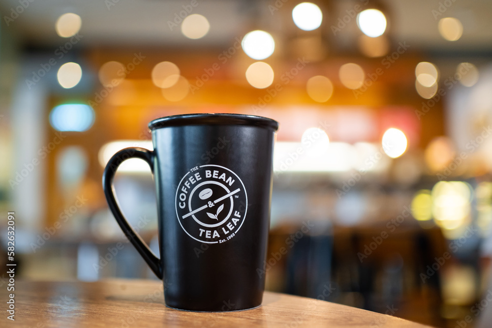PENANG, MALAYSIA - JAN 26, 2023: Coffee Bean and Tea Leaf (CBTL) hot