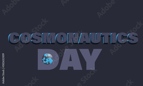 cosmonautics day. Template for background, banner, card, poster