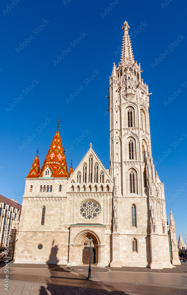 Matthias church in Fisherman Bastion, Budapest, Hungary Matthias church in Fisherman Bastion, Budapest, Hungary