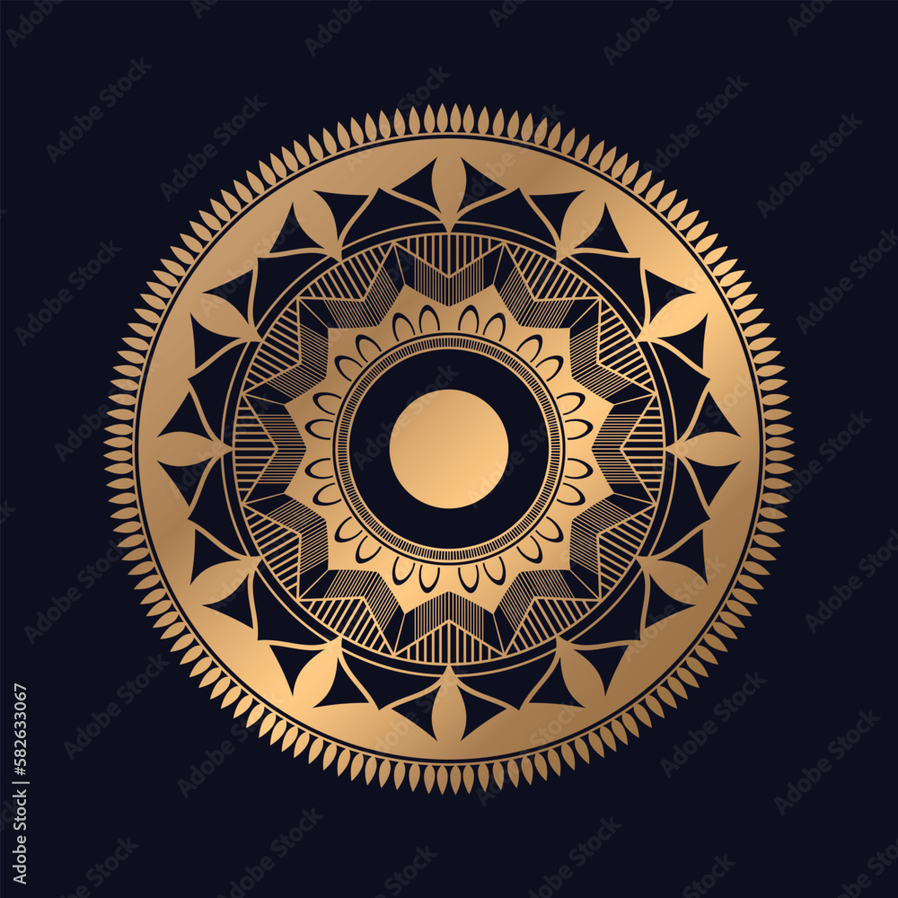 Mandala with ornament elements stock Vector