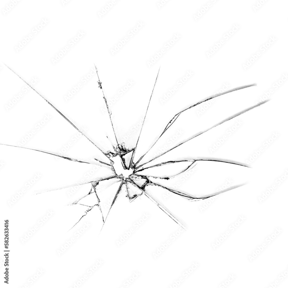 Pieces of destructed Shattered glass. Royalty highquality free stock