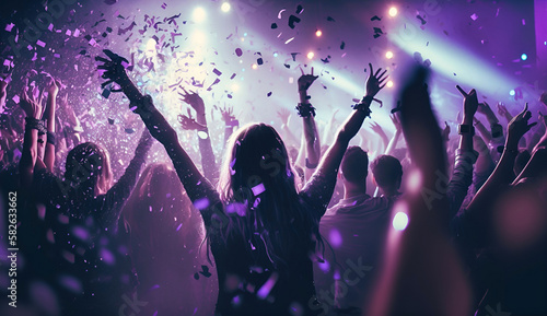 Wallpaper Mural peoples at night club party Torontodigital.ca