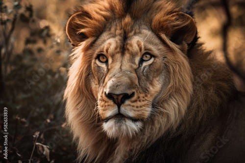 Lion  Leo  male. Generative AI