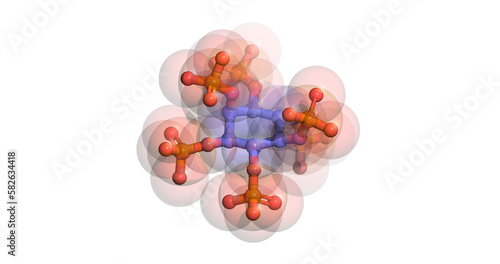 Phytic acid or IP6, antioxidant, anticancer 3D molecule 4K 
