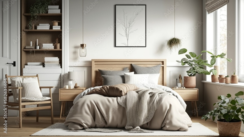 luxury hotel room with furniture by generative ai luxury hotel room with furniture by generative ai