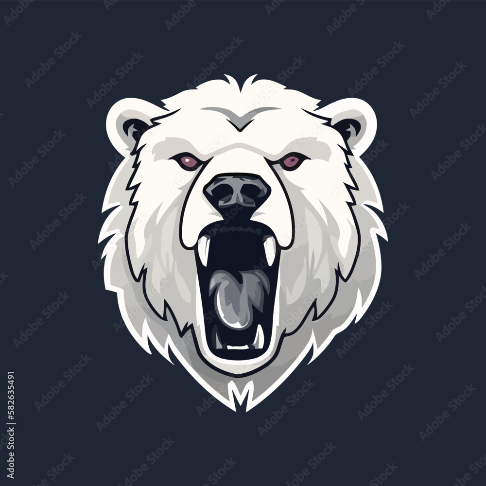 snow bear logo vector
