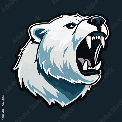 snow bear logo vector
