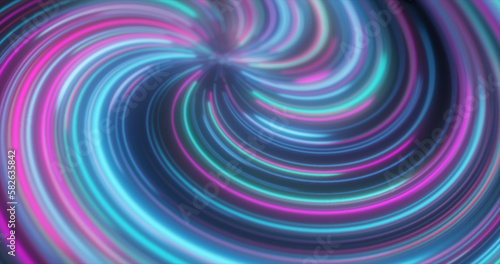 Abstract purple and blue multicolored glowing bright twisted swirling lines abstract background
