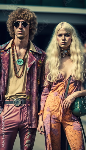 Street hippies fashion, freedom soul