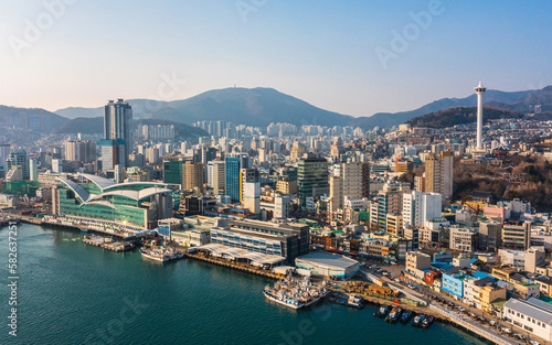 Cityscape of Busan in February. Aerial view © a_medvedkov