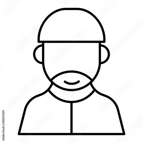 muslim man. people icon