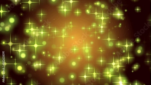 yellow star shiny particle rain motion light luminance illustration night background, artistic space bokeh speed matrix magic effect background.