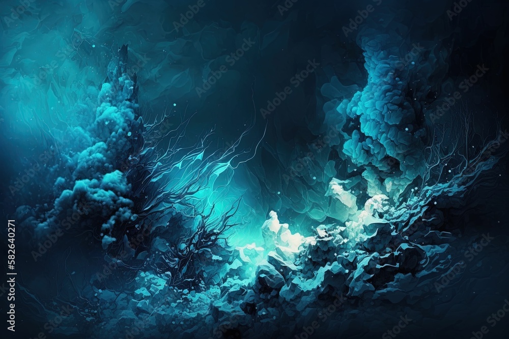 Obraz premium Dark blue pc wallpaper. Abstract blue background.